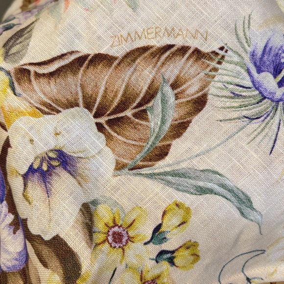 Zimmermann COCO TIE FRONT MIDI LINEN DRESS AU 1= US 6 NWOT - Picture 12 of 17